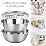 3in1 Multifunctional Stainless Steel Grating Basin thick stainless steel drain basin kitchen - Image 2